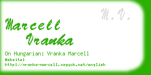 marcell vranka business card